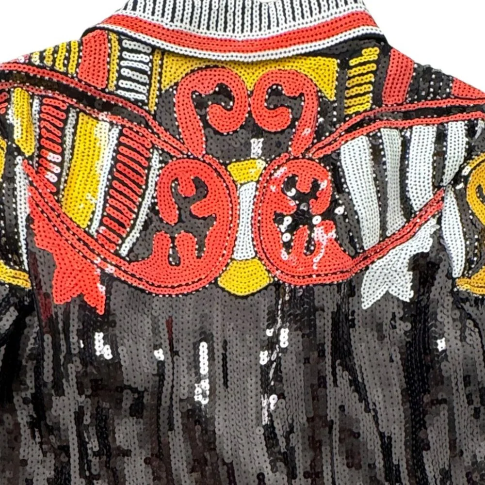 NASTY GAL COUNTRY STAR SEQUIN JACKET GLAM WESTERN FESTIVAL FIERCE COWGIRL 4 - Picture 6 of 14
